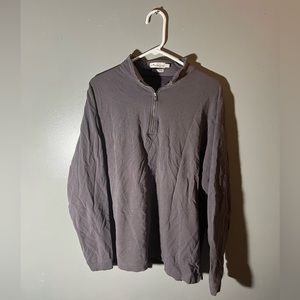Peter Millar Gray Long Sleeve Polo Shirt